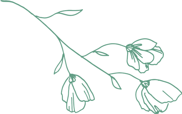 Decorative leaves bottom left